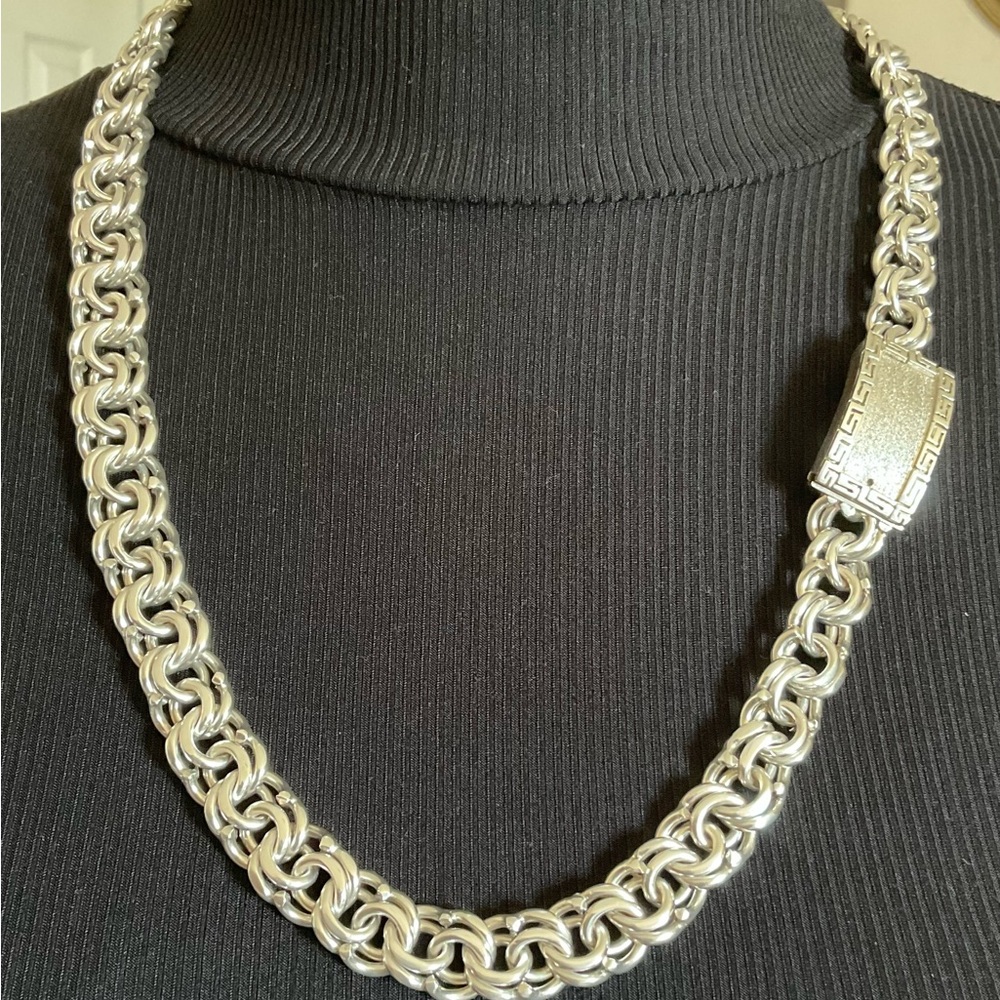 Men Custom Silver Necklace - image 2